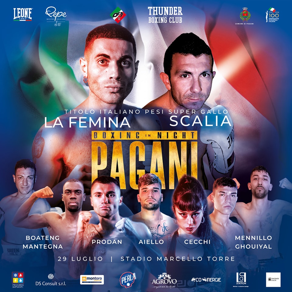 Pagani Boxing Night: il 29 luglio la sfida per l'Italiano dei Supergallo tra LaFemina e Scalia - Info Sottoclou