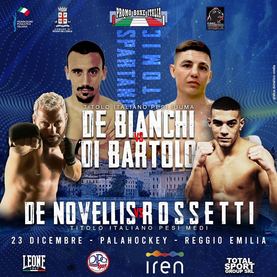 Il 23 Dicembre A Reggio Emilia doppio Titolo Italiano in una serata Promo Boxe Italia 