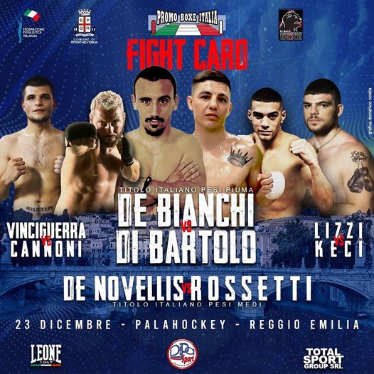 Il 23 Dicembre A Reggio Emilia doppio Titolo Italiano in una riunione Promo Boxe Italia - INFO SOTTOCLOU