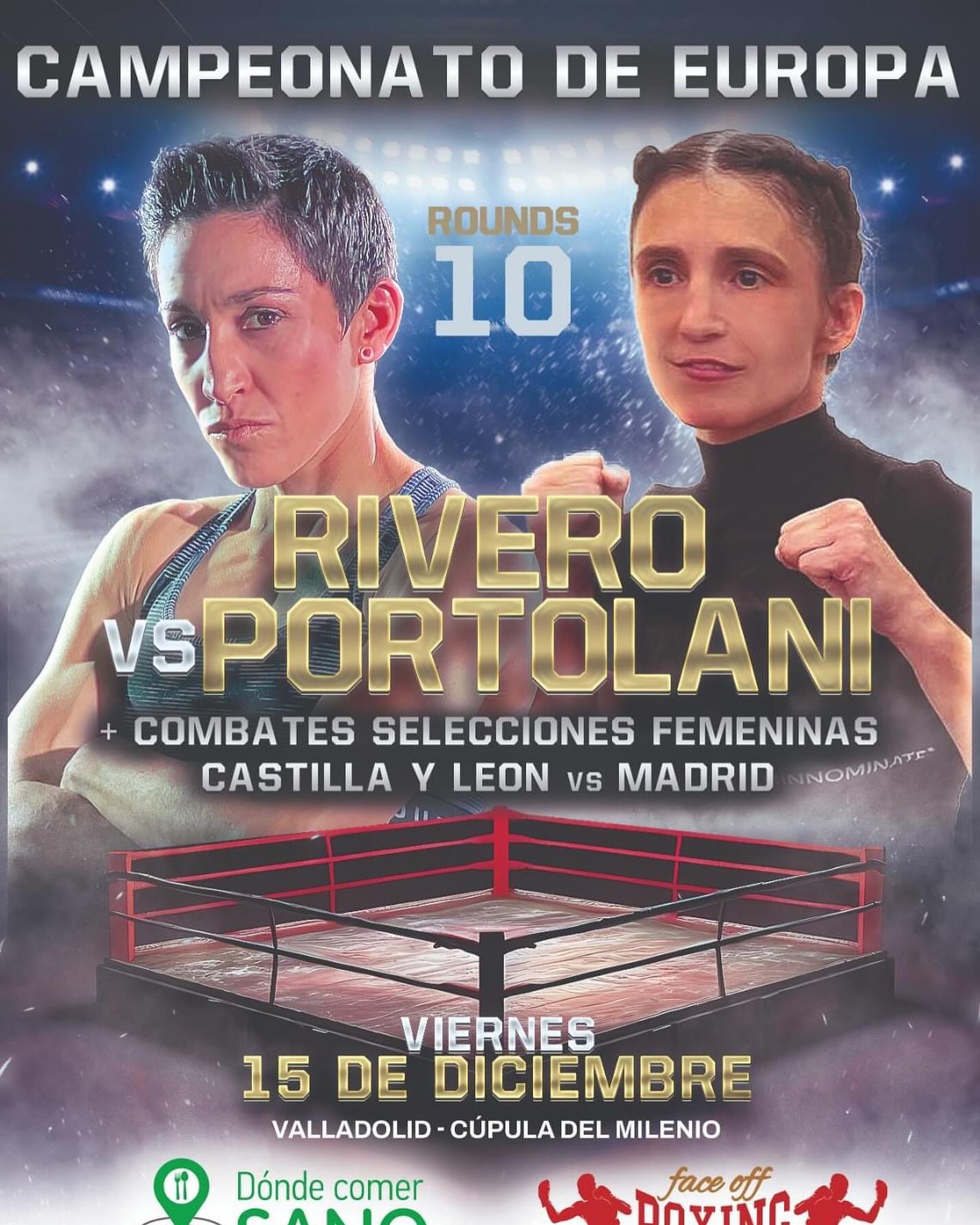 Il 15 dicembre a Valladolid la Portolani vs la Rivero per il Titolo Europeo Pesi Paglia