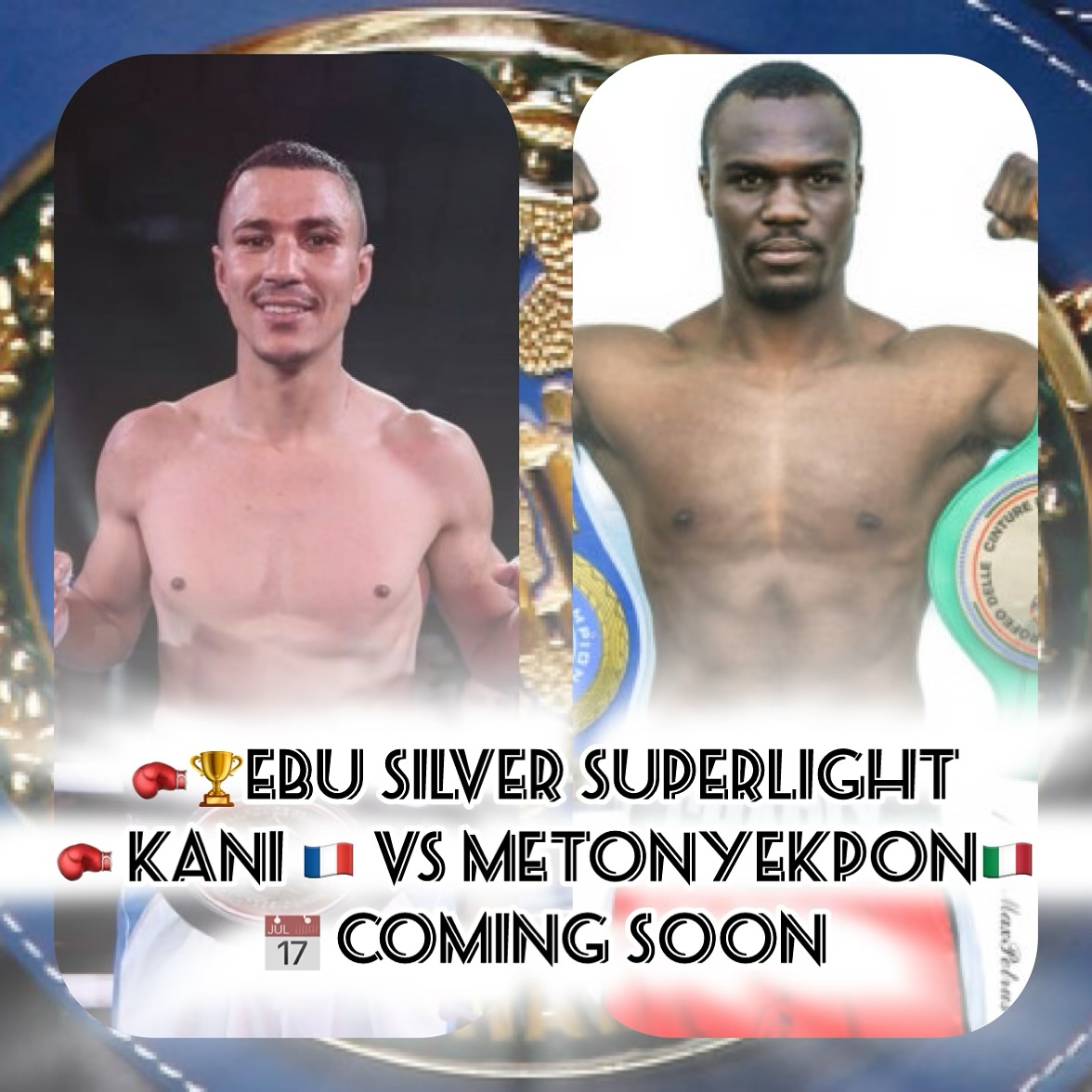 Charly Metonyekpon SFIDANTE UFFICIALE DI MOMO KANI PER L'EBU SILVER SUPERLEGGERI 
