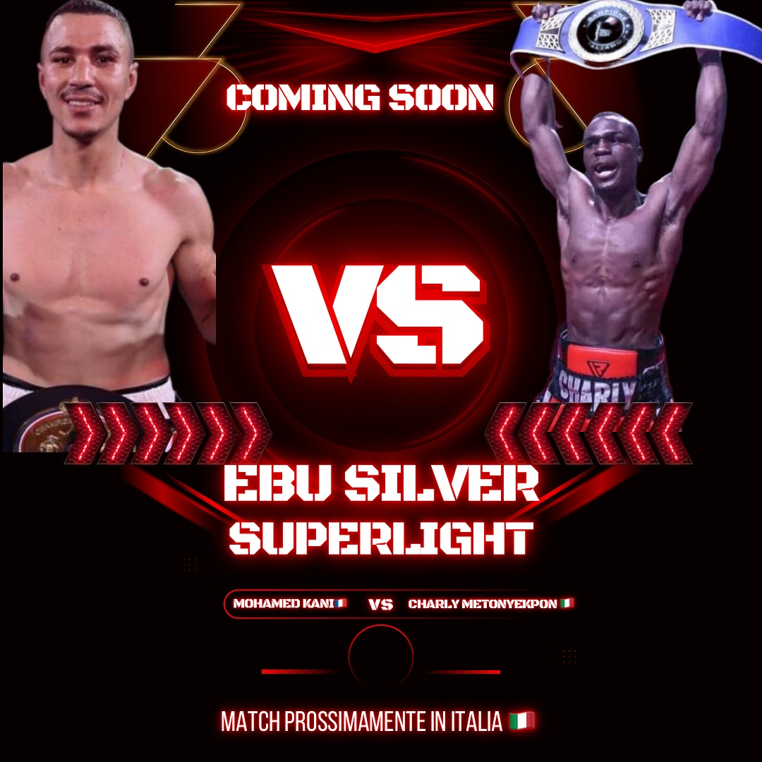 IN ITALIA IL MATCH PER L'EBU SILVER DEI SUPERLEGGERI TRA KANI E METONYEKPON 