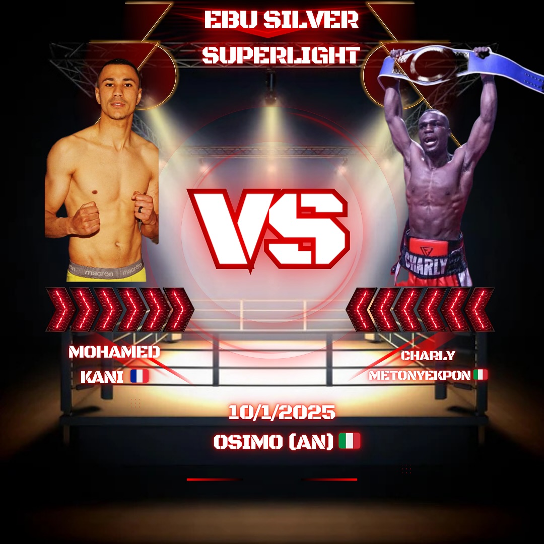 EBU SILVER SUPERLEGGERI: Il 10 gennaio pv a Osimo Kani vs Metonyekpon 