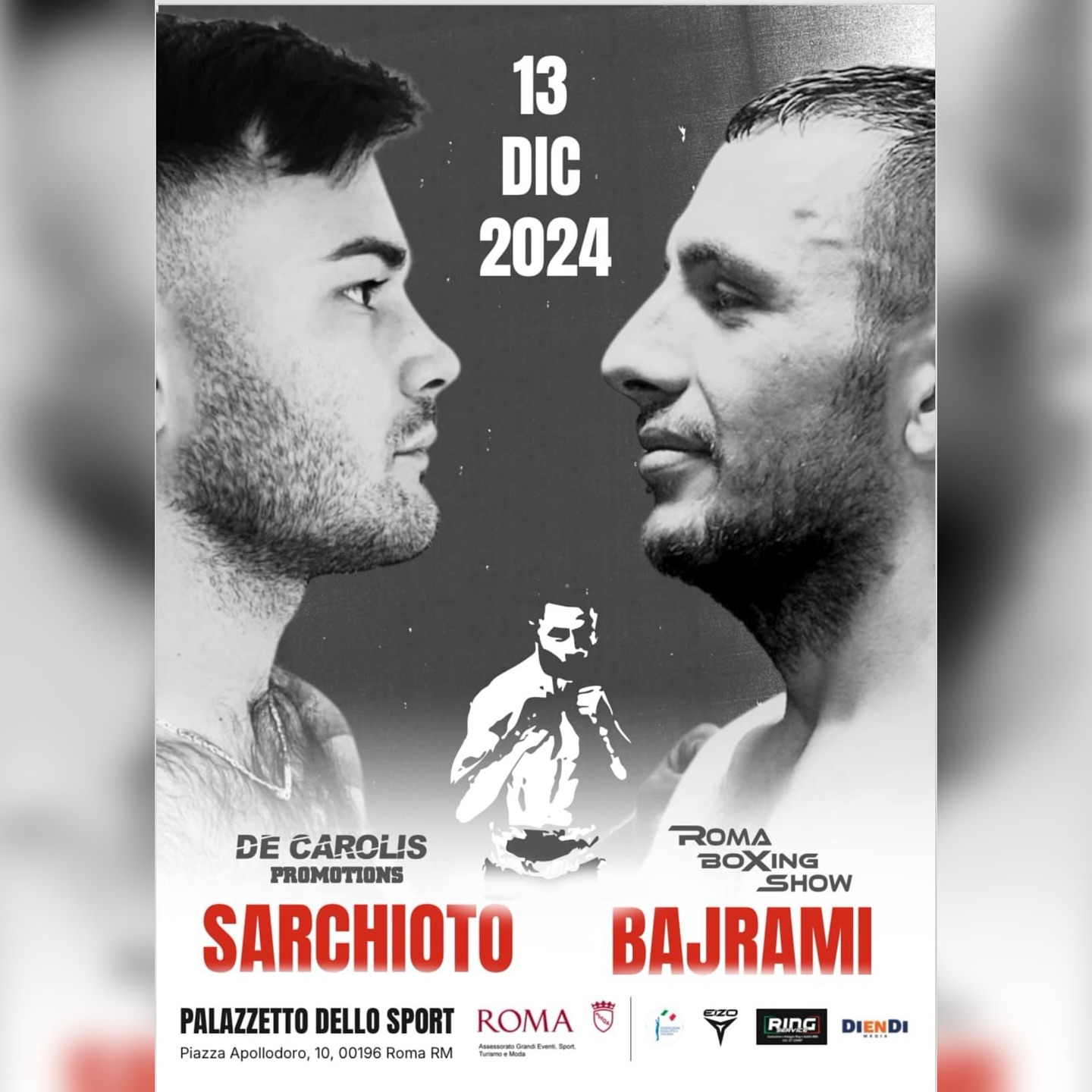 Il 13 Dicembre Grande serata di Boxe al Palazzetto dello Sport di Roma - Main Event con Giovanni Sarchioto 