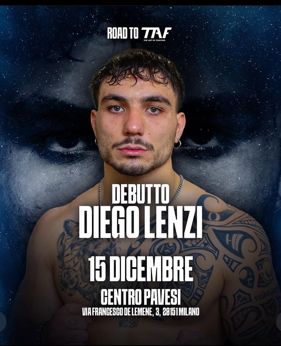 Il 15 dicembre a Milano il Debutto PRO di Diego Lenzi 