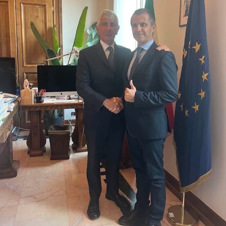 INCONTRO TRA IL MINISTRO PER LO SPORT E GIOVANI ANDREA ABODI E IL PRESIDENTE FPI FLAVIO D'AMBROSI 