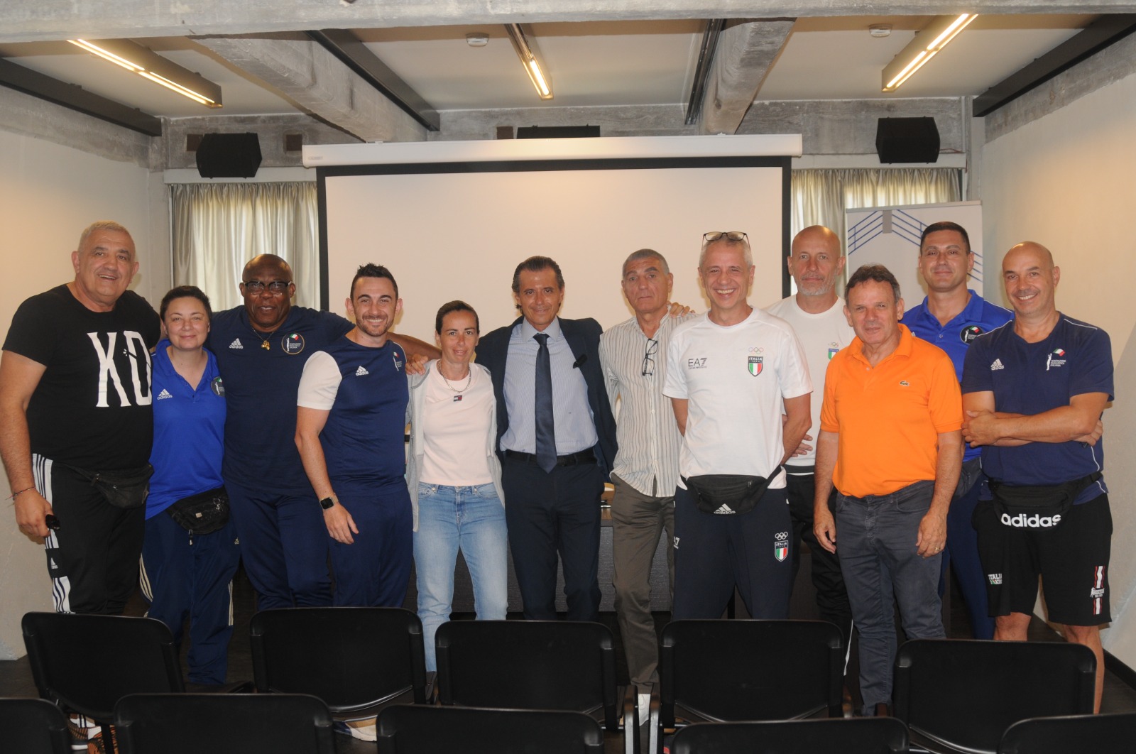 Incontro tra il Presidente FPi Flavio D'Ambrosi e tutti i tecnici dell'Italia Boxing Team 