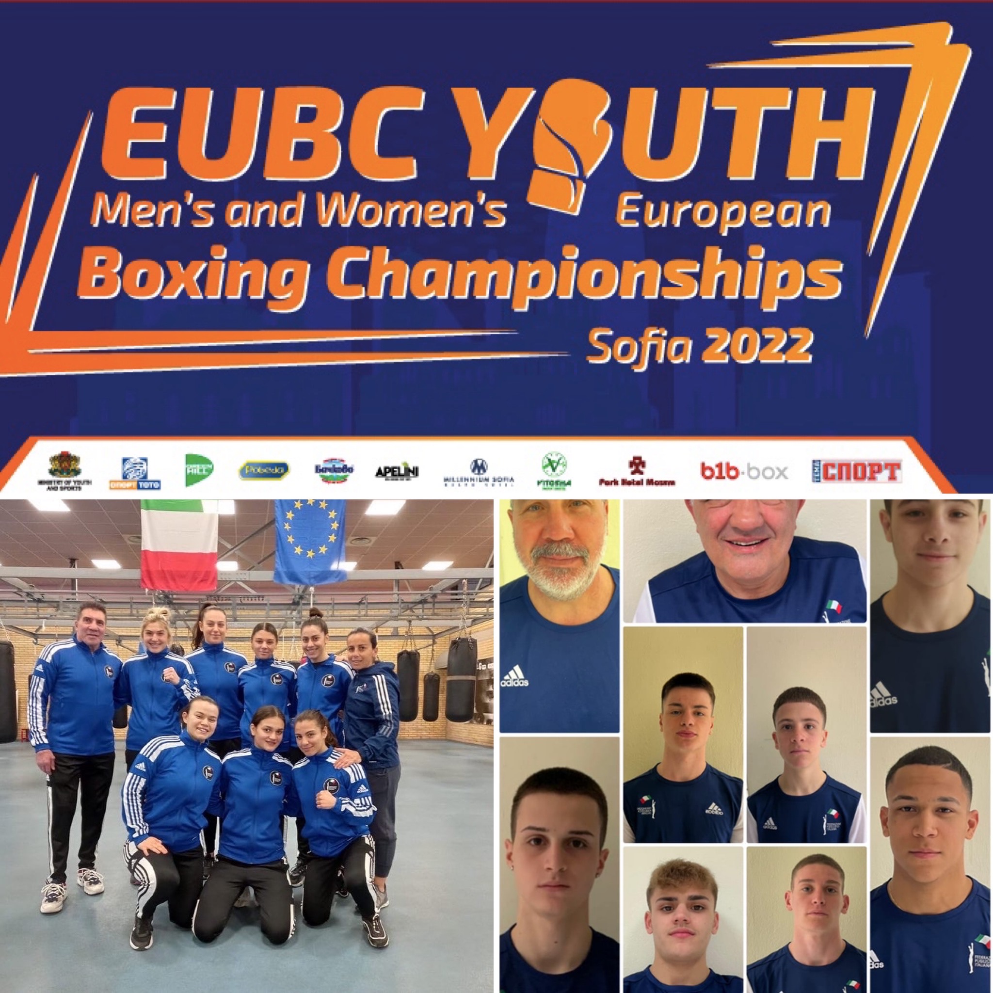 Europei YOUTH M/F SOFIA 2022 - SORTEGGI AZZURRI E AZZURRE - DOMANI IN 6 SUL RING - INFO LIVESTREAMING 