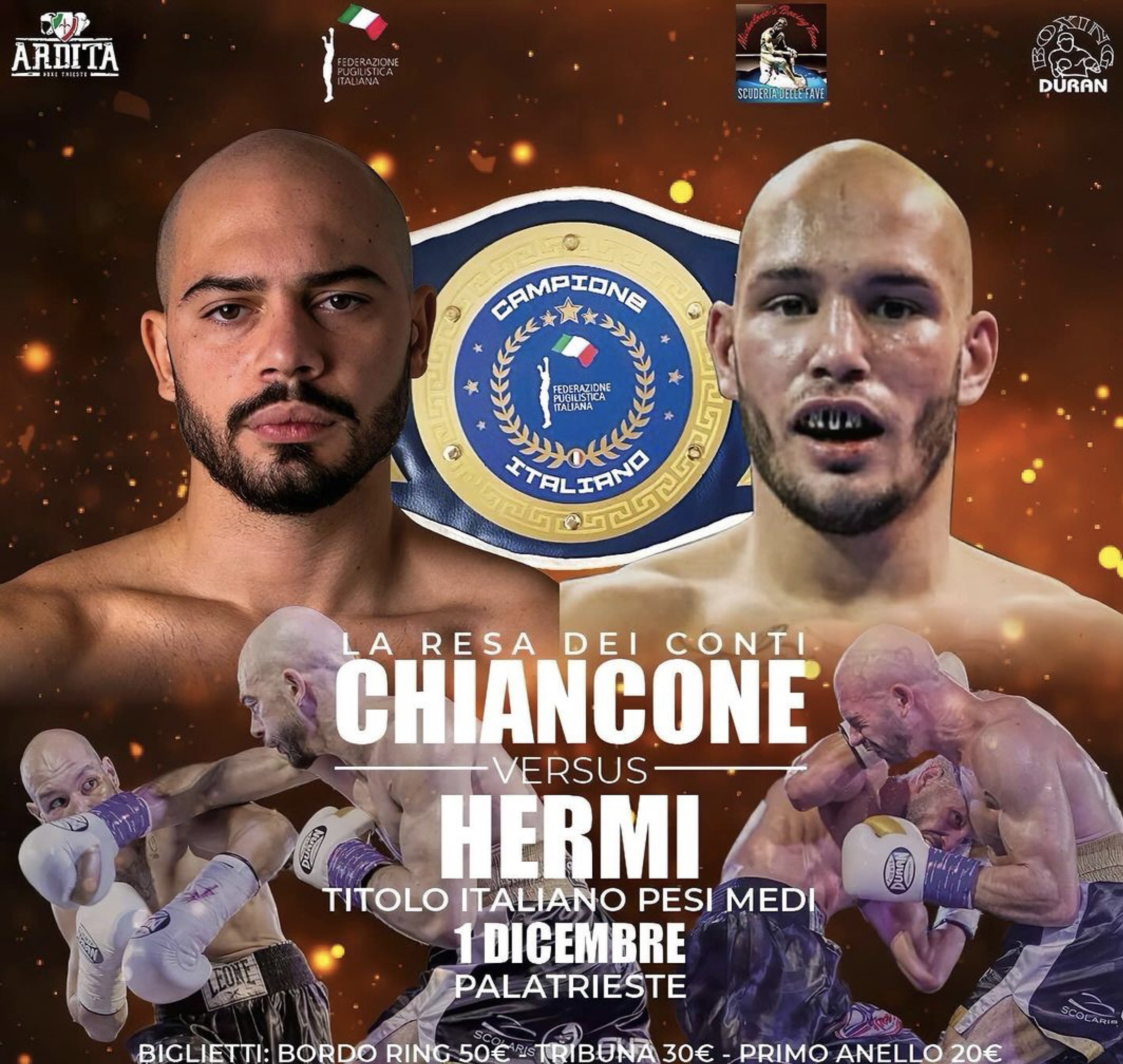 UNA SETTIMANA ALLA SFIDA PER IL TITOLO ITALIANO MEDI CHIANCONE VS HERMI 