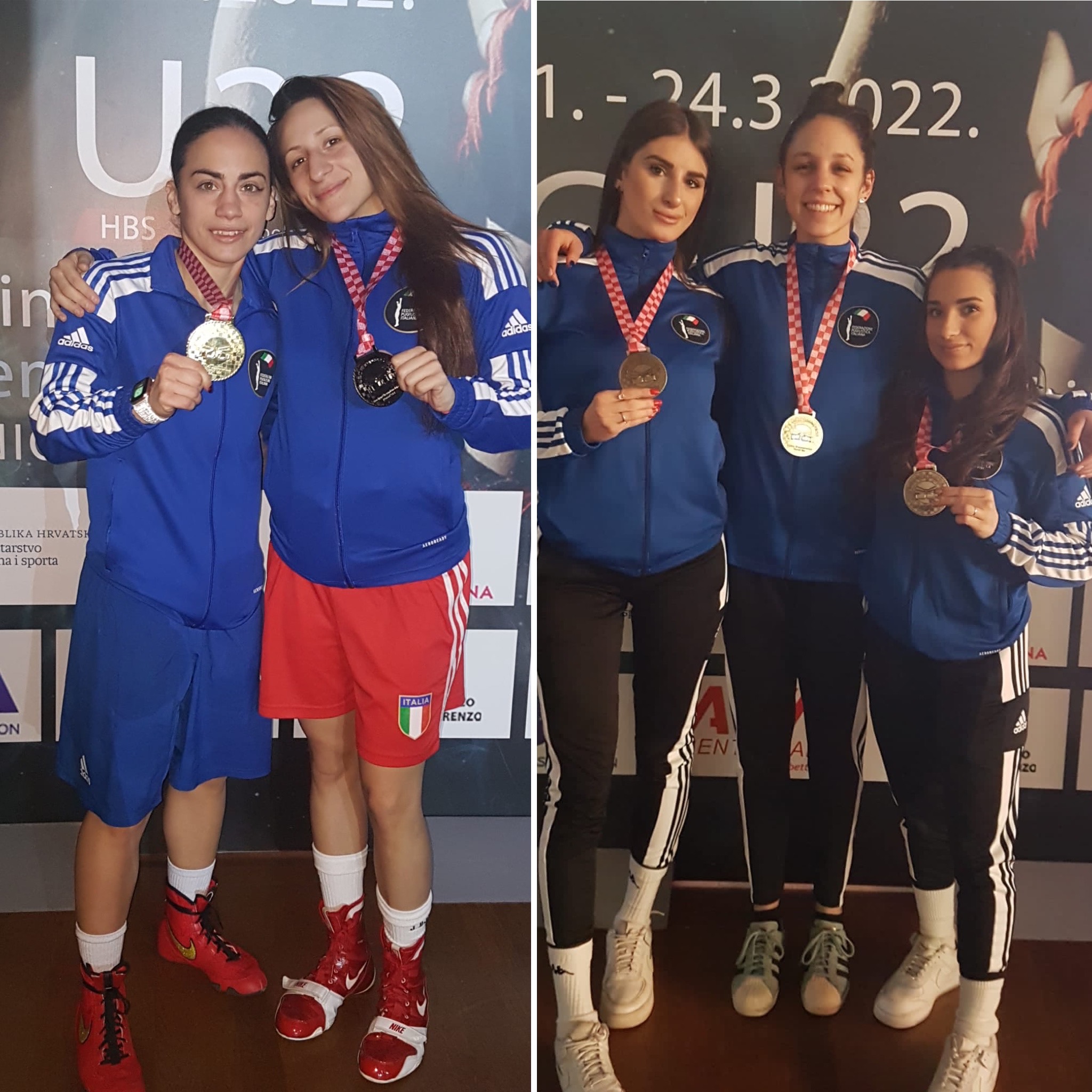 Euro Under 22 Porec 2022 - FINALI FEMMINILI: TESSARI 57 Kg ORO,  SORRENTINO 50 Kg ORO, PRISCO 54 Kg ARGENTO - DOMANI LE FINALI MASCHILI CON 3 AZZURRI