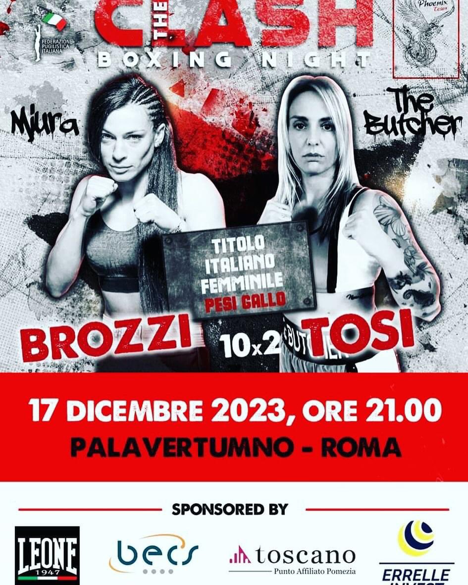 TITOLO ITALIANO GALLO FEMMINILE: Il 17 dicembre a Roma Brozzi vs Tosi