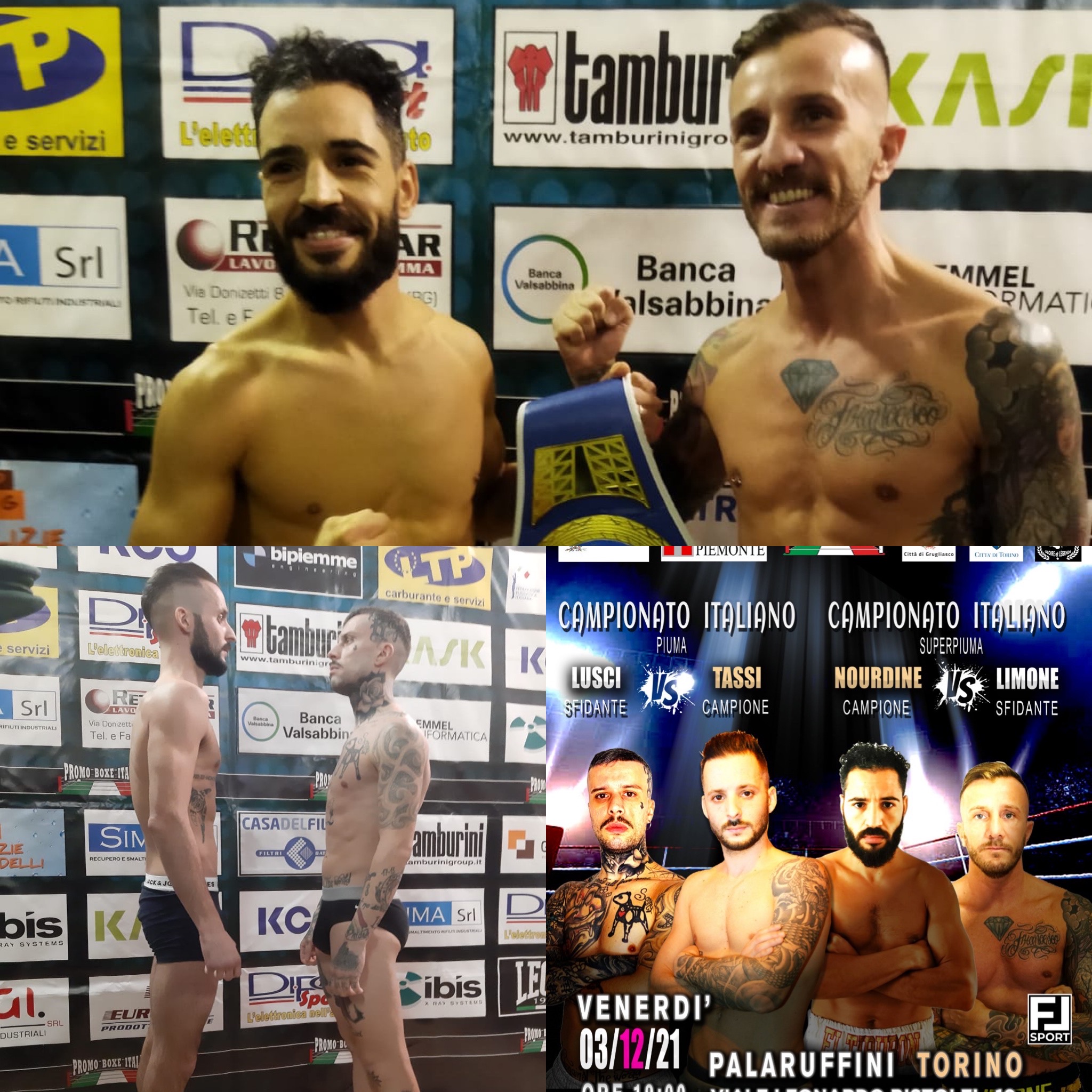 PESO FATTO PER LA TORINO BOXING NIGHT - EVENTO PROMO BOXE ITALIA AL PALARUFFINI