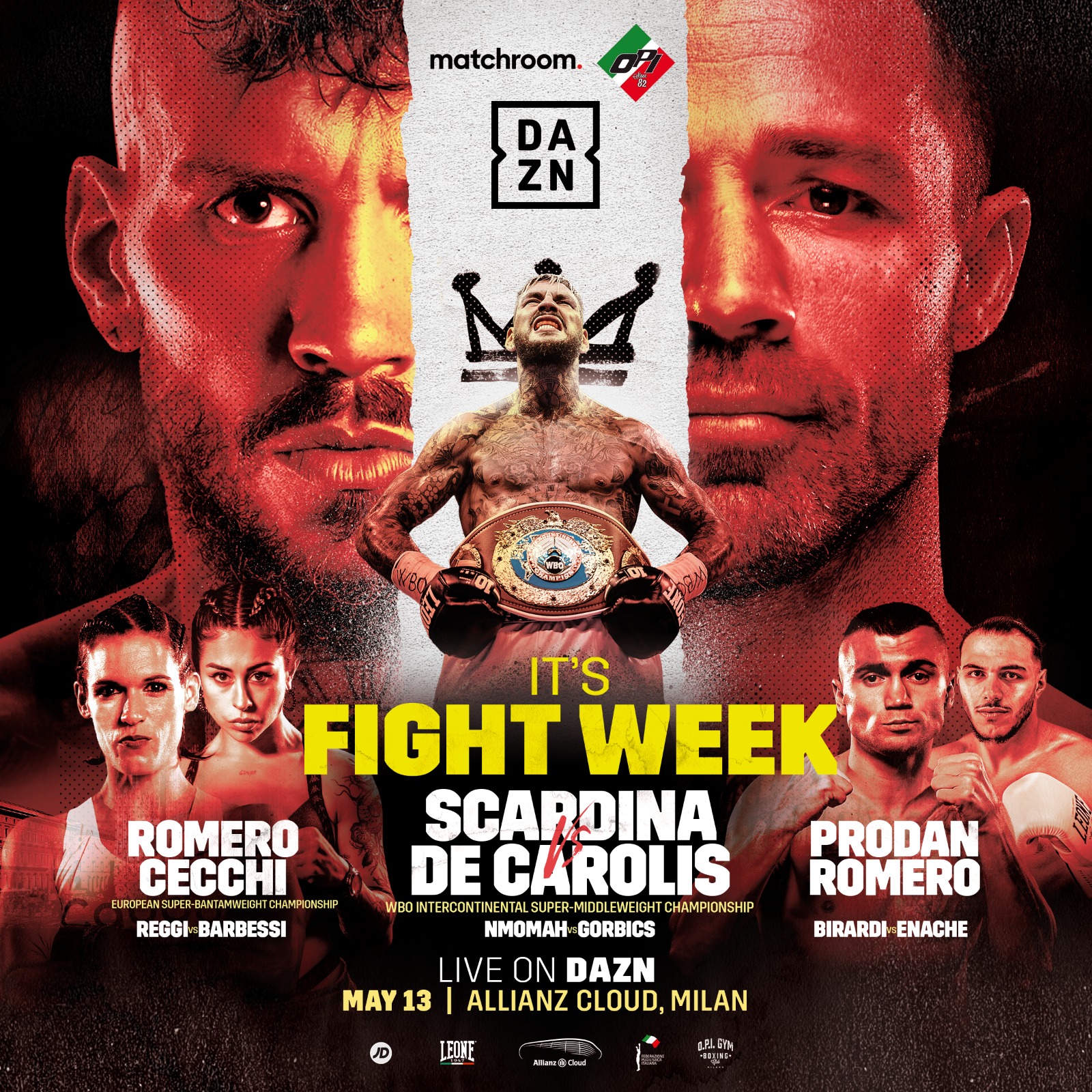 FIGHT WEEK - Il 13 Maggio a Milano la grande serata Opi 82 - Main event Scardina vs De Carolis 