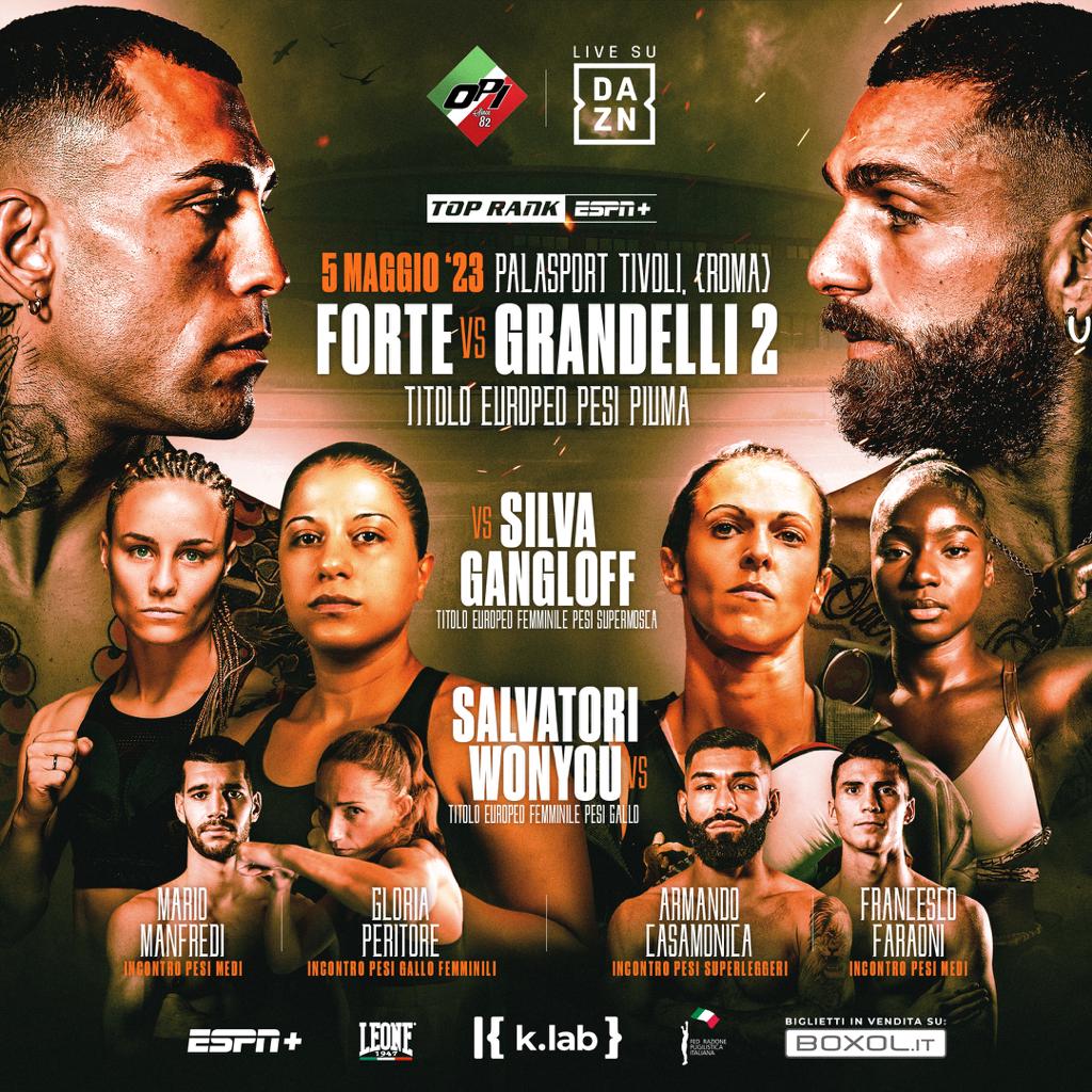 Tivoli Boxing Night 5/5/2023: tre titoli europei in un’unica serata di pugilato - LIVE DAZN