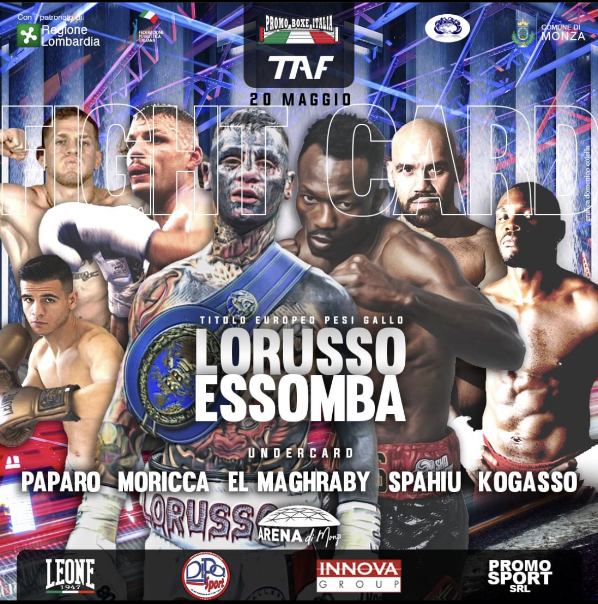 Il 20 maggio a Monza Lo Russo vs Essomba per l'Europeo dei Gallo - INFO Ticket + sottoclou 