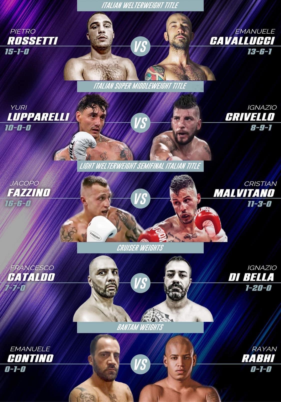 Il 26 Novembre grandissima serata di BOXE a ROMA targata BBT - DUE TITOLI IN PALIO 