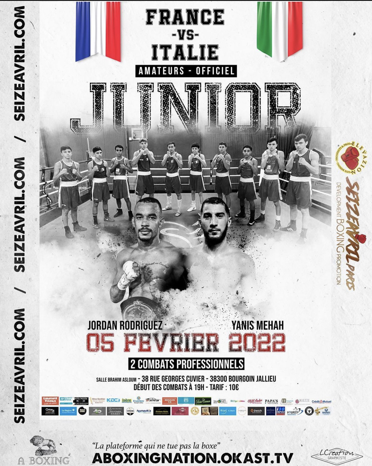 Il 5 Febbraio a Bourgoin Jallieu Dual Match tra Italia e Francia 