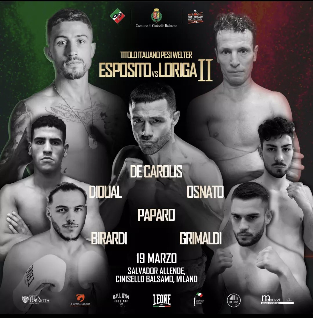 Cinisello Balsamo Boxing Night: il 19 Marzo serata Opi 82 con in Palio il Titolo Italiano Welter - INFO SOTTOCLOU - LIVE SU GAZZETTA.IT & FPIOFFICIALCHANNEL 