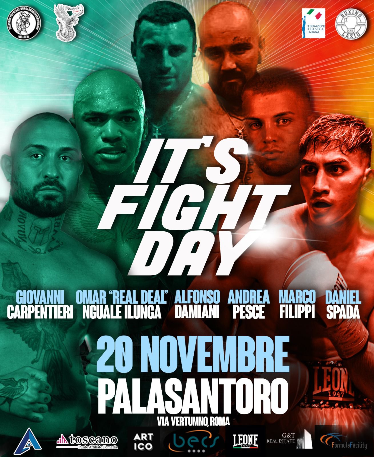 Grande serata di Boxe al PalaSantoro di Roma 