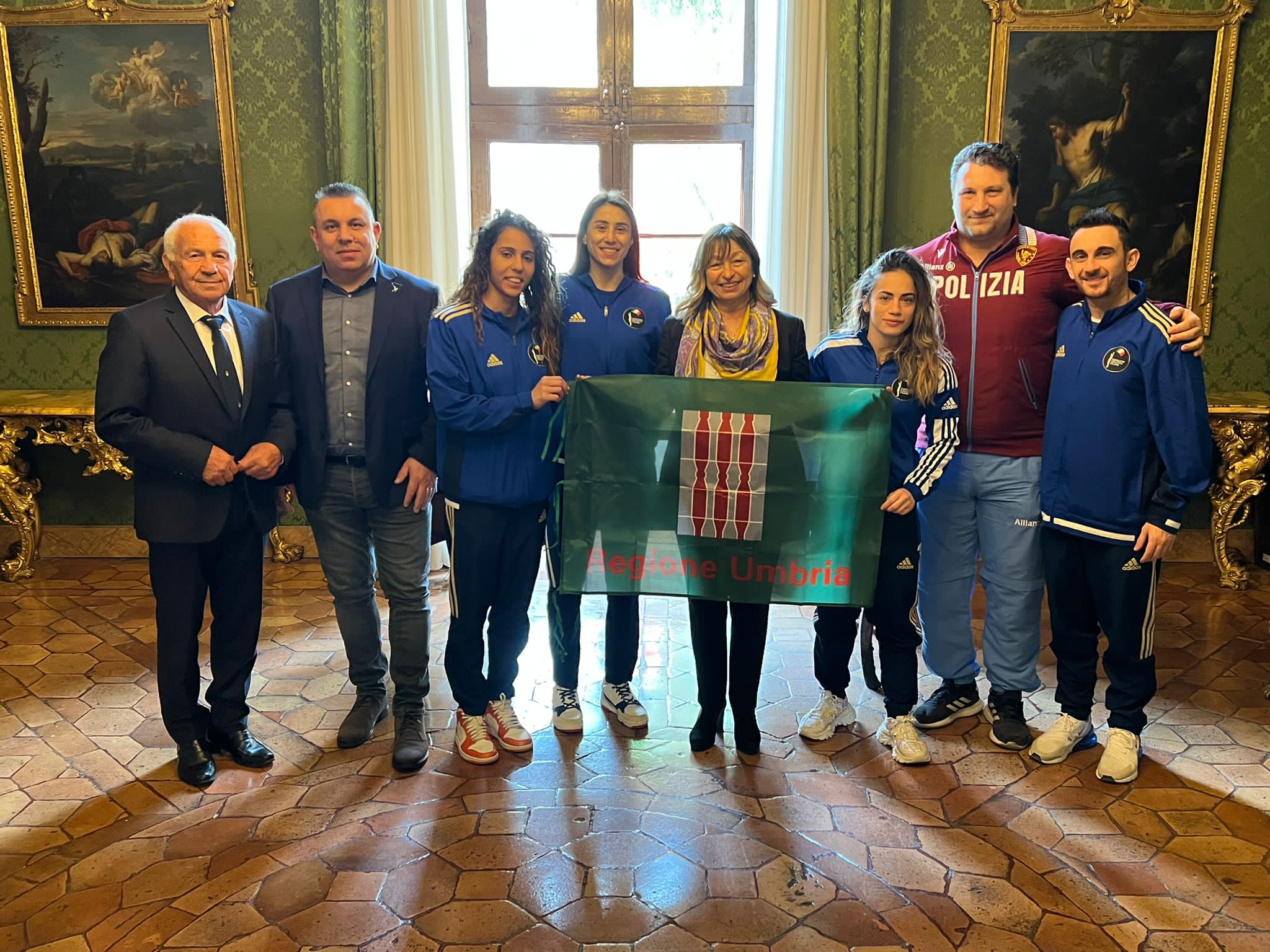 Le Azzurre Irma Testa, Sirine Chaarabi e Giordana Sorrentino ricevuto dalla Presidente Regione Umbria Donatella Tesei