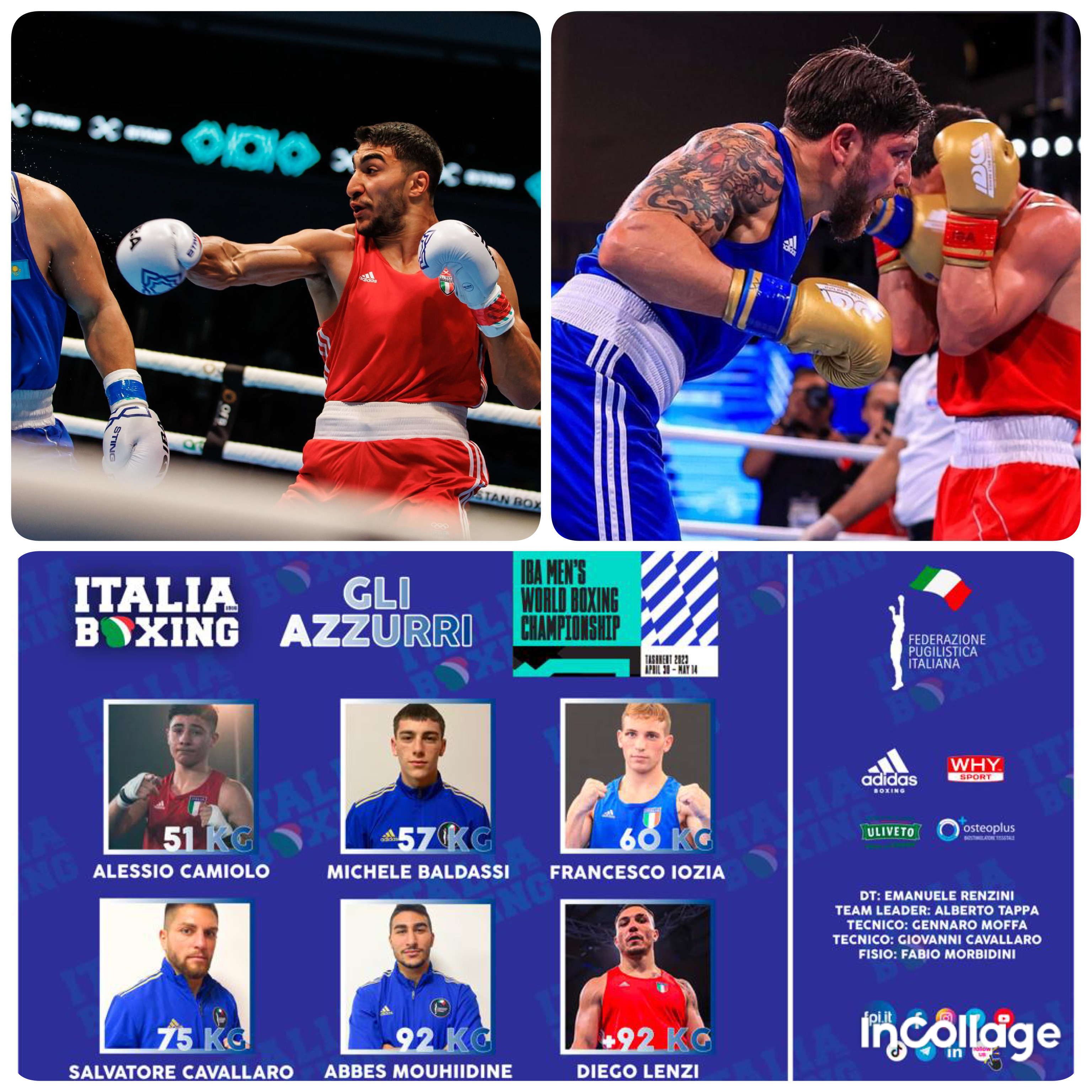 Mondiali Elite Maschili Tashkent (UZB) 2023 - DAY 6 - OGGI NESSUN AZZURRO SUL RING, DOMANI il 75 Kg Cavallaro, LUNEDI' 8/5 il 92 KG MOUHIIDINE   - INFO-LIVESTREAMING