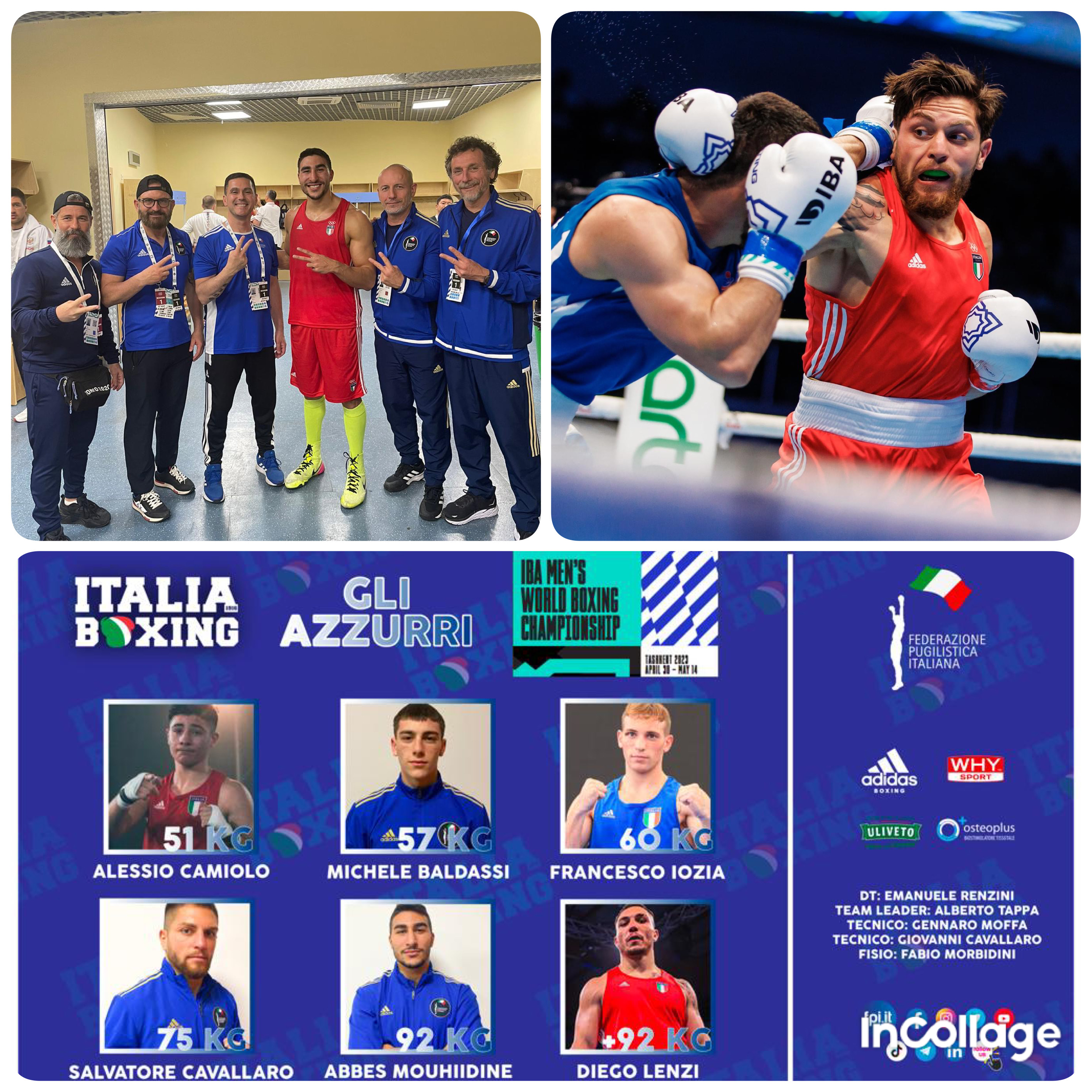 Mondiali Elite Maschili Tashkent (UZB) 2023 - DAY 8 - Mouhiidine vola ai quarti 92 Kg, Domani sul Ring per gli 8° 75 KG Cavallaro  - INFO-LIVESTREAMING