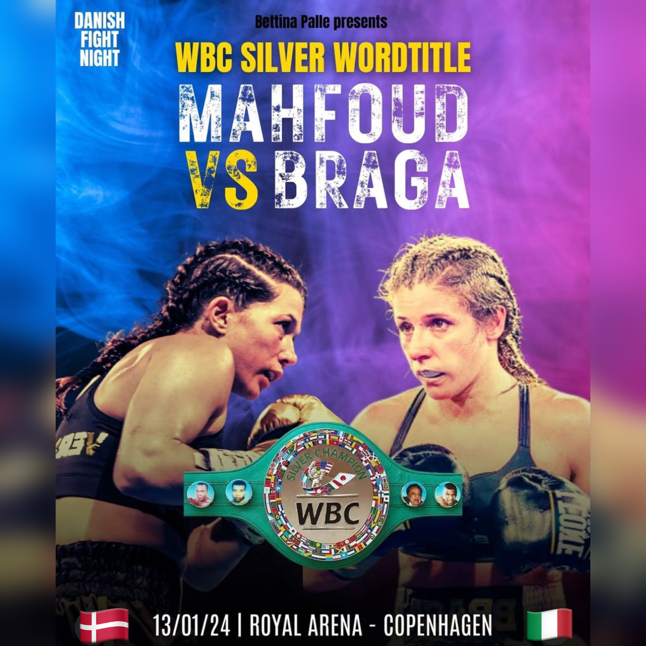 IL PROSSIMO 13 GENNAIO A COPENHAGEN LA BRAGA SUL RING PER IL WBC SILVER DEI PIUMA 