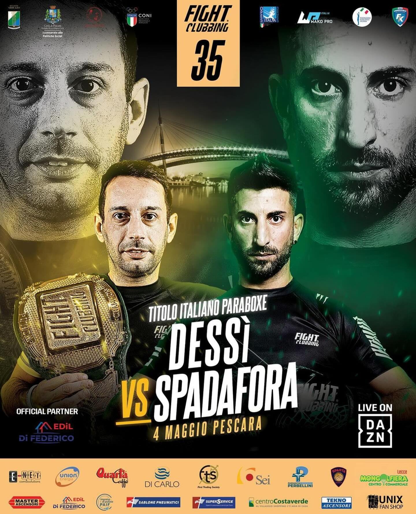 Campionato FPI di Boxe Autonoma in Carrozzina: Il 4 Maggio a Pescara Dessi vs Spadafora 