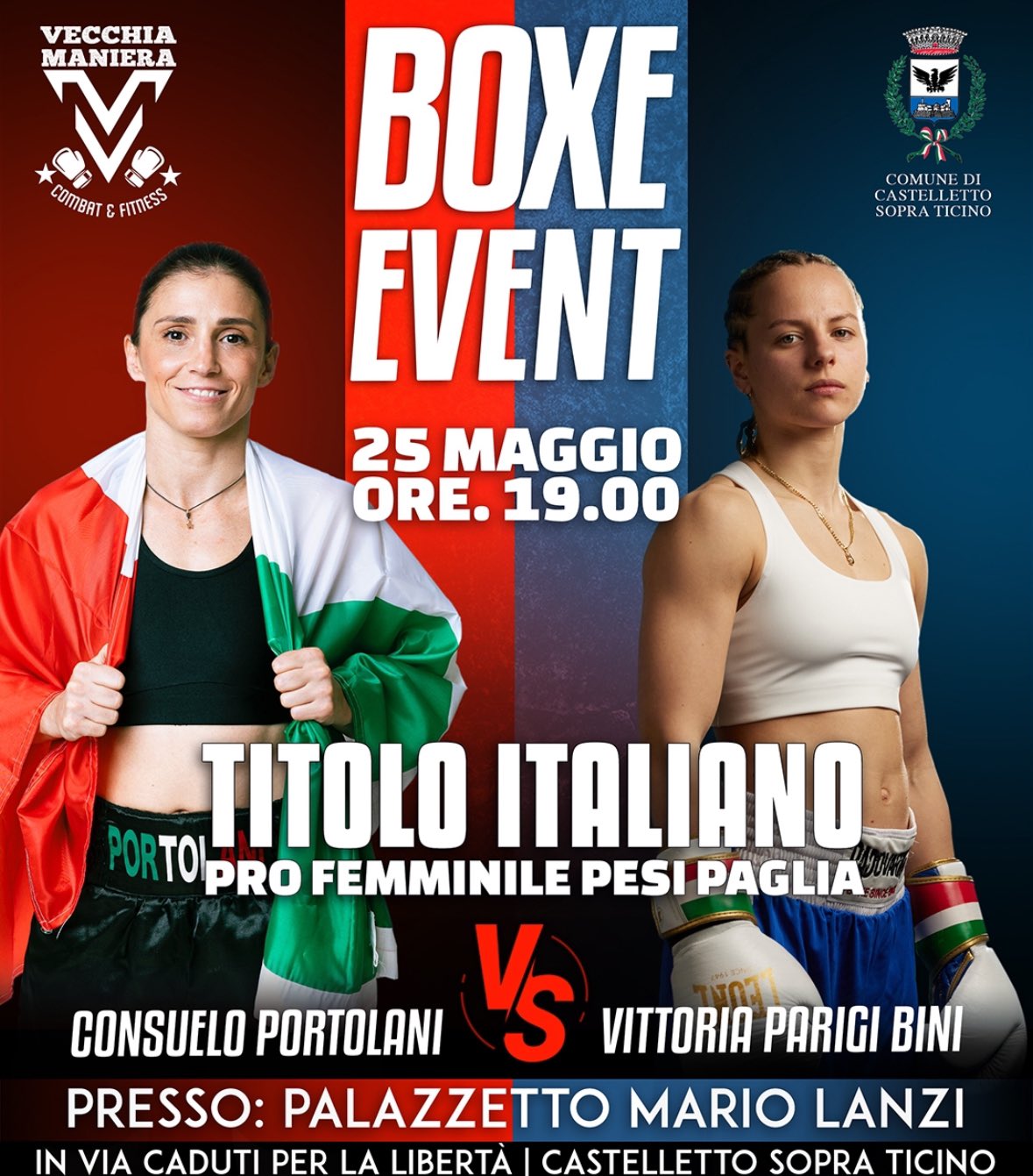 Titolo Italiano Femminile Pesi Paglia: Il 25 maggio a Castelletto Sopra Ticino Portolani vs Parigi Bini 