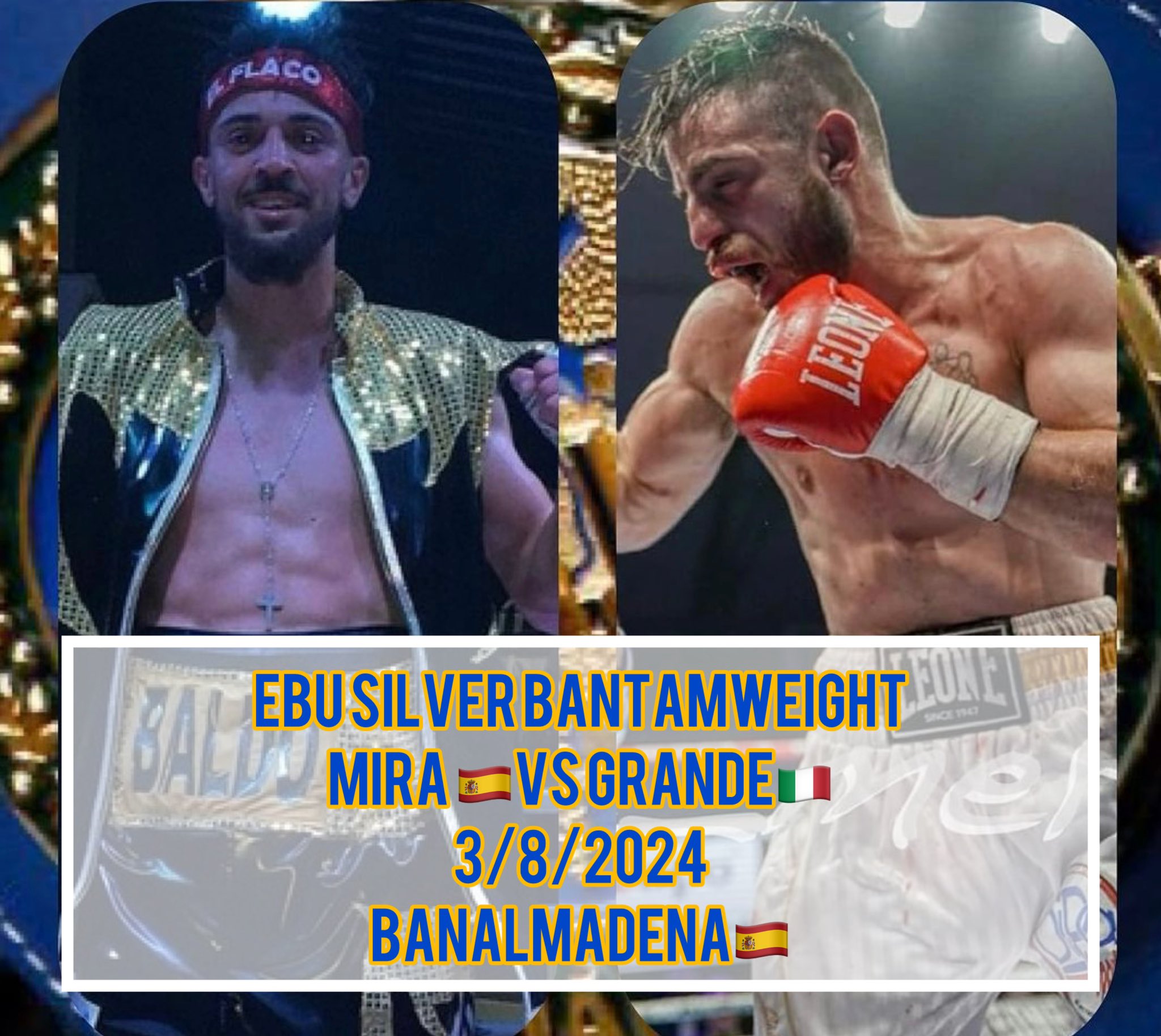 Titolo EBU Silver Gallo: IL MATCH GRANDE VS MIRA E' STATO POSTICIPATO AL 3 AGOSTO PV