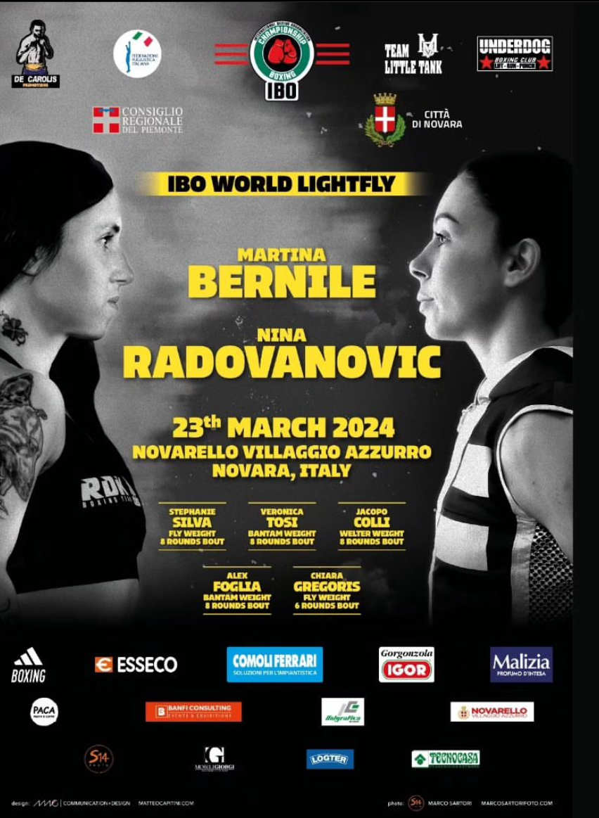Il 23 marzo a Novara Bernile vs Radovanovic per il MOndiale IBO Minimosca - INFO TICKET 