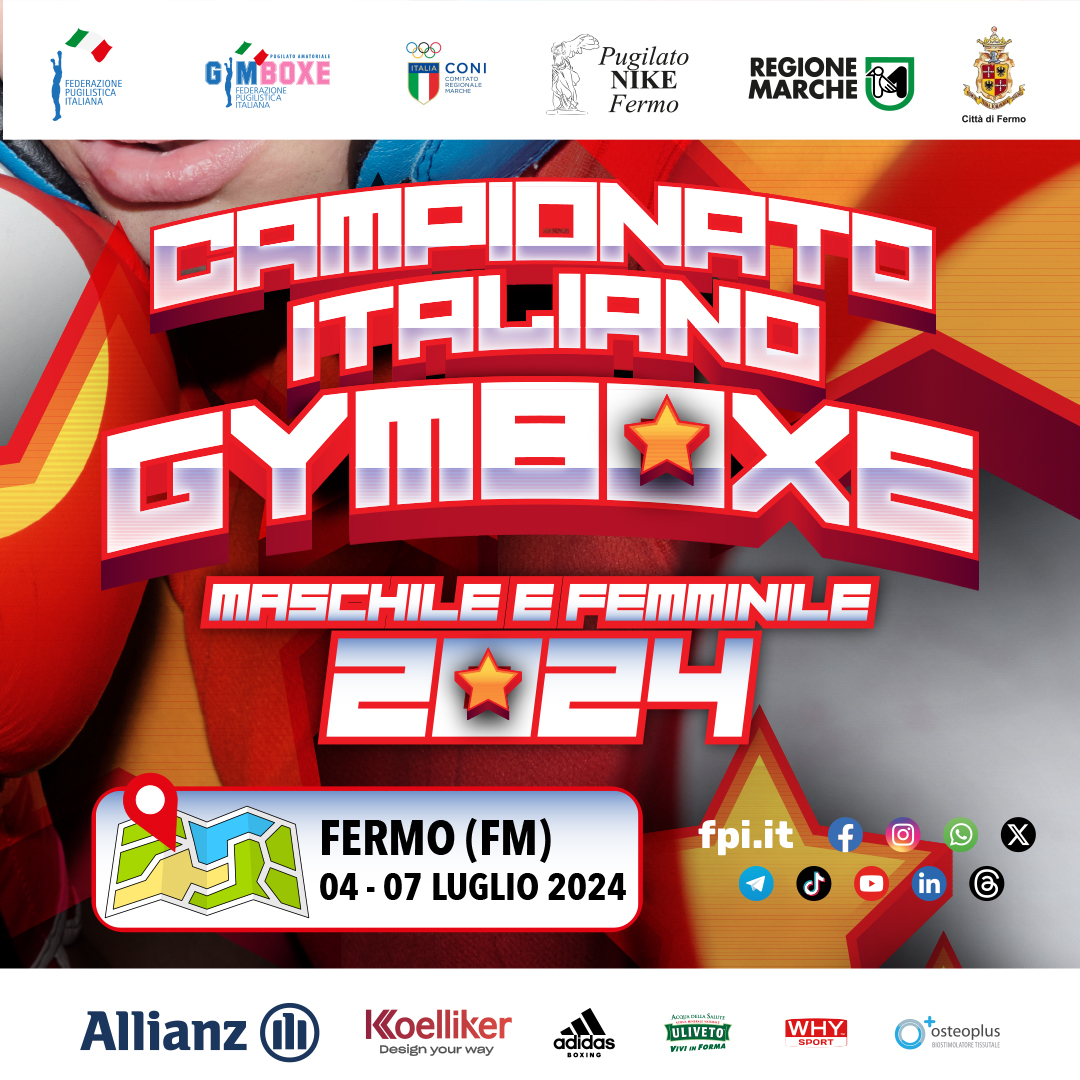 A FERMO DAL 4 AL 7 LUGLIO IL CAMPIONATO ITALIANO DI GYM BOXE 2024  