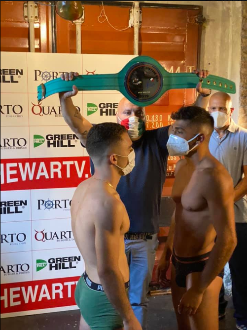 PESO FATTO! Oggi a Roma Rossetti vs Alfieri per il Titolo Cinture WBC-FPI Welter - Diretta wartv.com