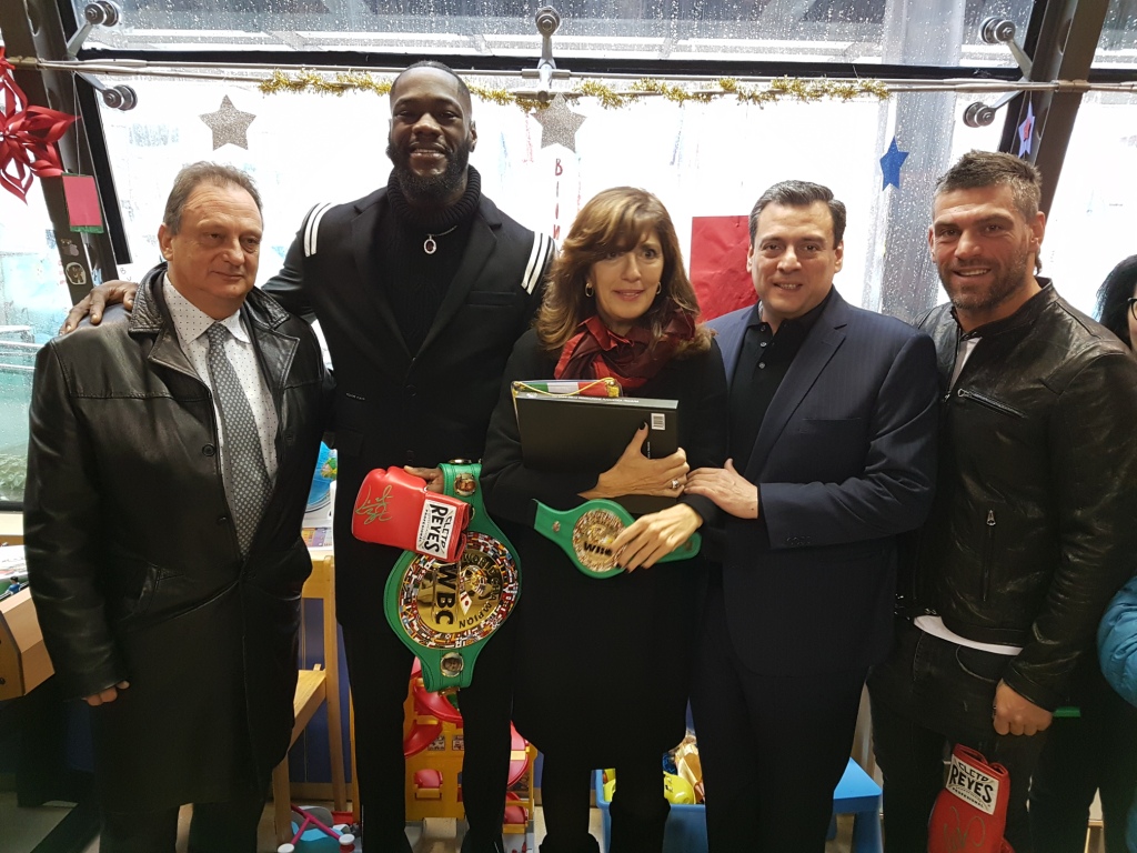 Il tour solidale di Deontay Wilder stasera a bordo ring del Trofeo delle Cinture WBC-FPI