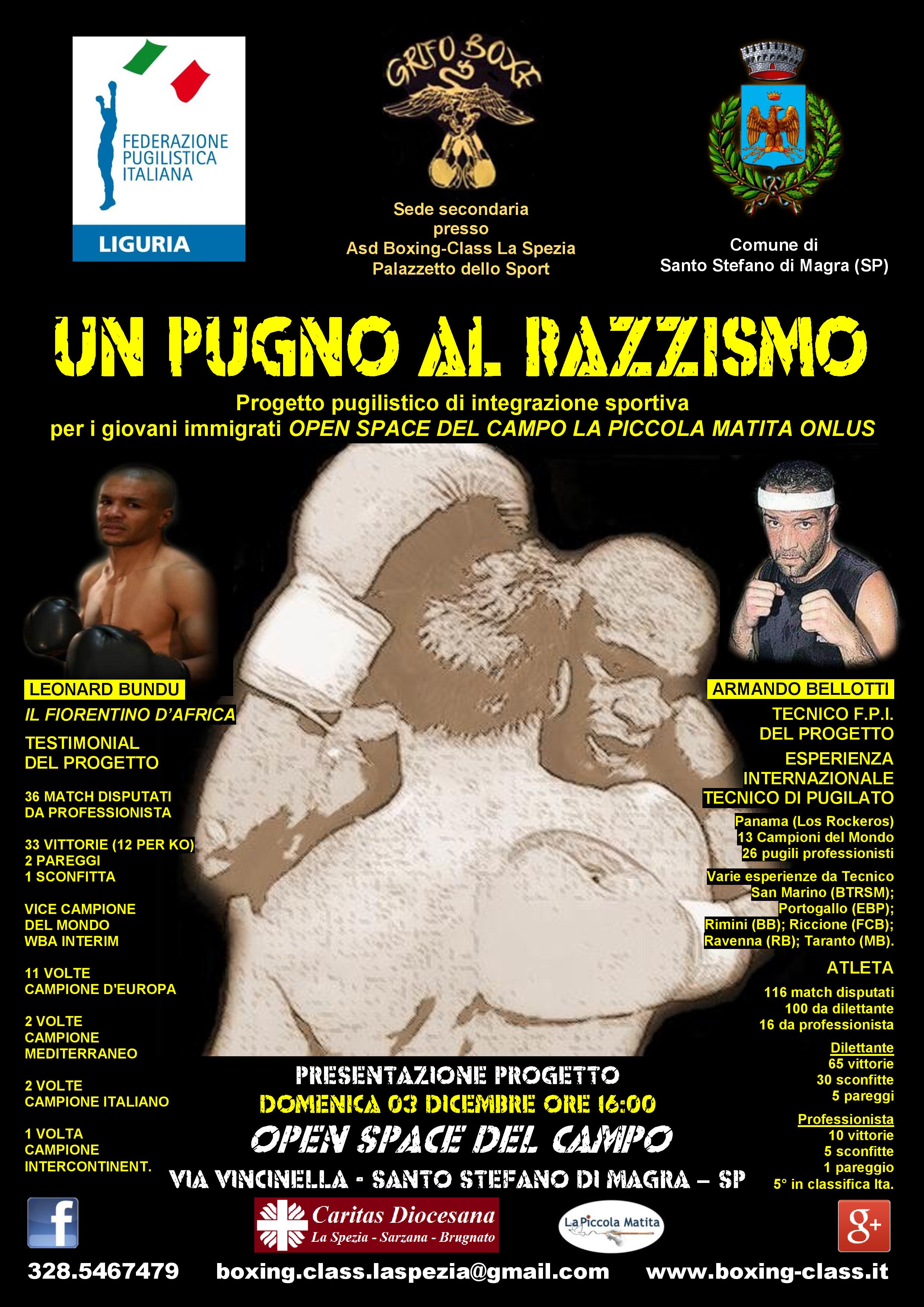 PROGETTO PUGILISTICO: “UN PUGNO AL RAZZISMO”