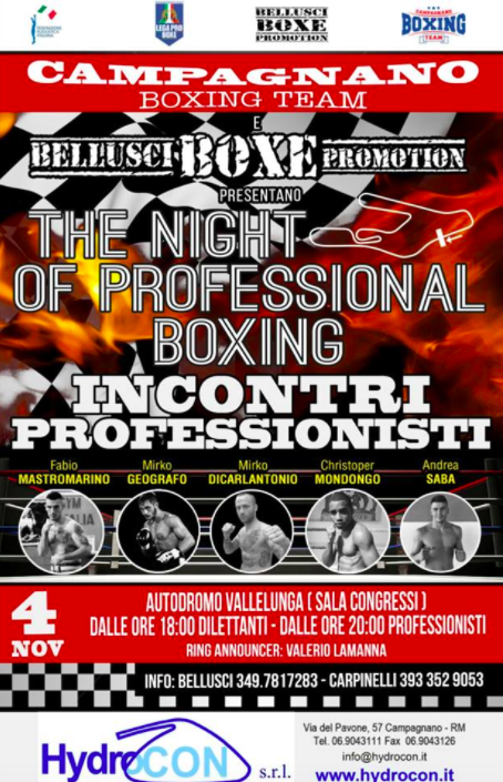 Stasera a Vallelunga la Night of Professional Boxing #ProBoxing