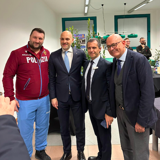 Il Presidente FPI D'Ambrosi ha presenziato all'inaugurazione della sezione giovanile Fiamme Oro di Perugia