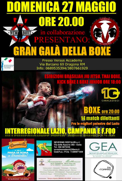 Domenica 27 Maggio a Dragona (RM) Grande Serata di Boxe AOB con Incontri Interregionali 