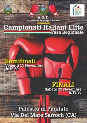 I Campionati Regionali Elite del CR Sardegna avranno luogo a Sarroch dall'11 al 12 novembre pv #Assoluti2016