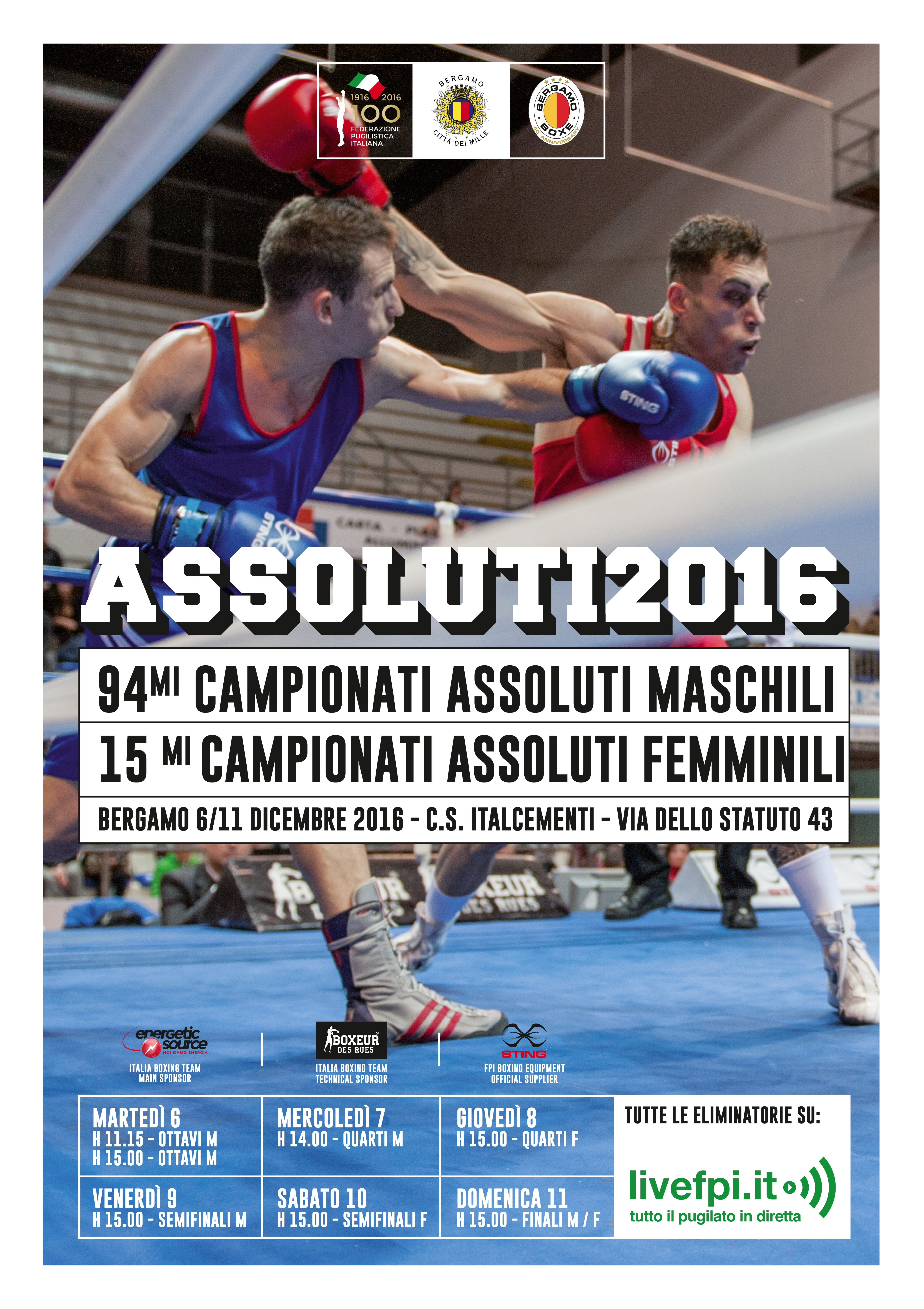 Info Logistiche Atlete Partecipanti Campionati Assoluti 2016 #Assoluti2016