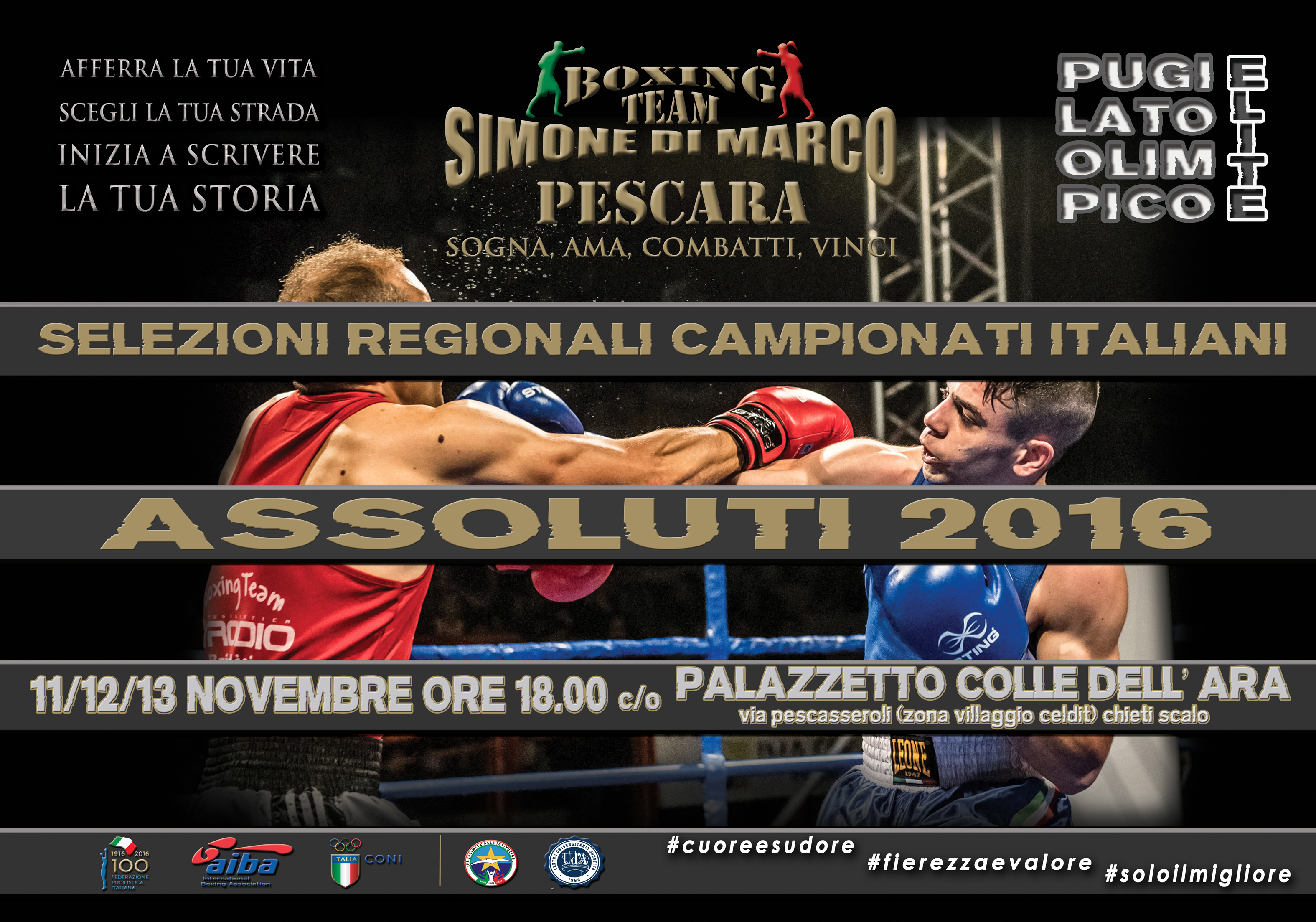 A Chieti, da domani a domenica 13, le Finali dei Campionati Regionali CR Abruzzo-Molise #Assoluti2016