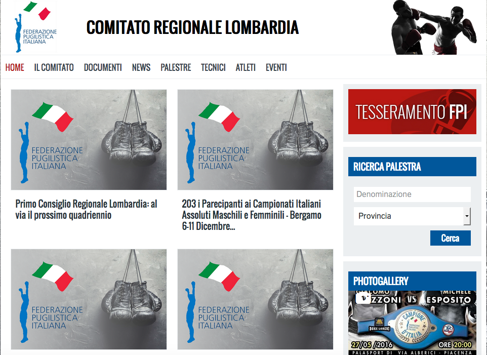 Online il nuovo sito del CR FPI Lombardia. Primo dei nuovi Portali dei Comitati Regionali 