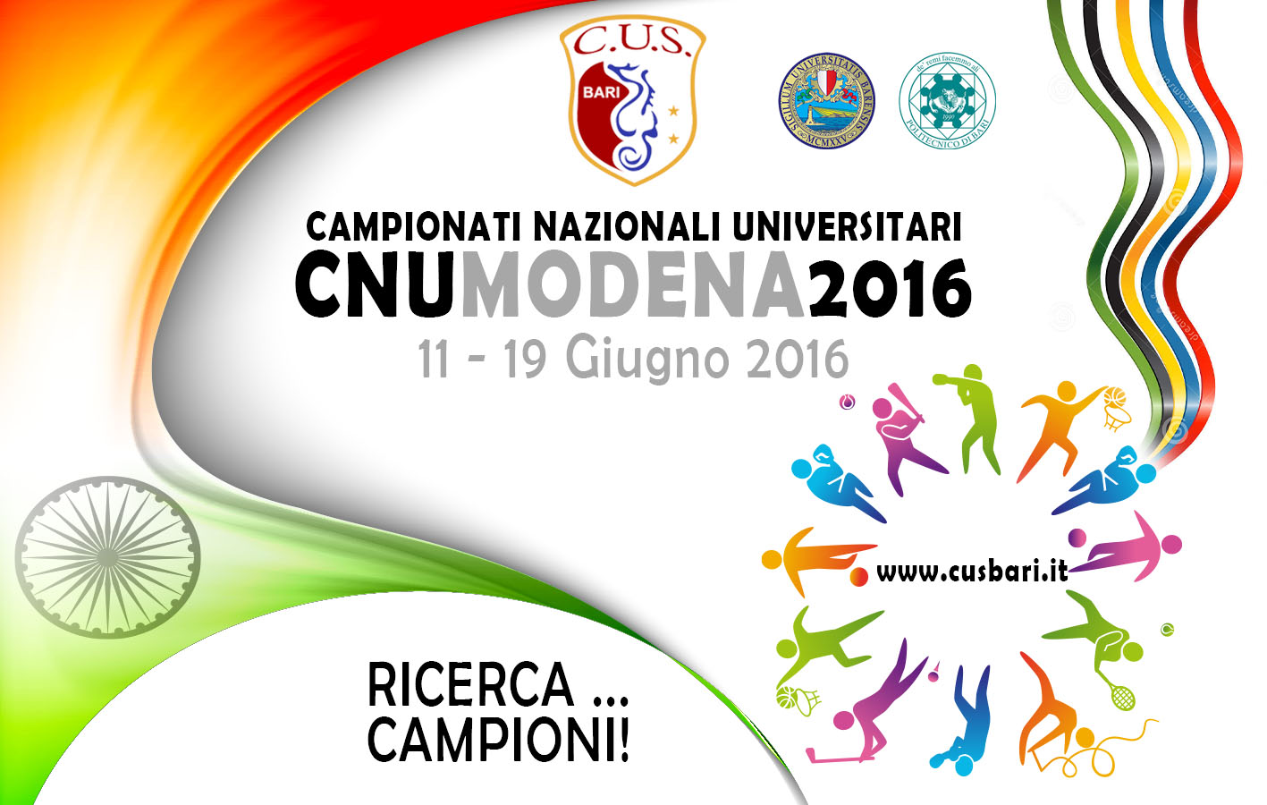 Campionati Italiani Universitari 2016 Reggio Emilia 11-13 Giugno - INFO E MODALITA PARTECIPAZIONE #CNU2016
