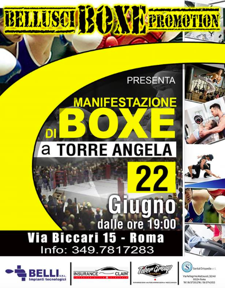 Domani a Roma una Grande Manifestazione Pugilistica a Torre Angela 