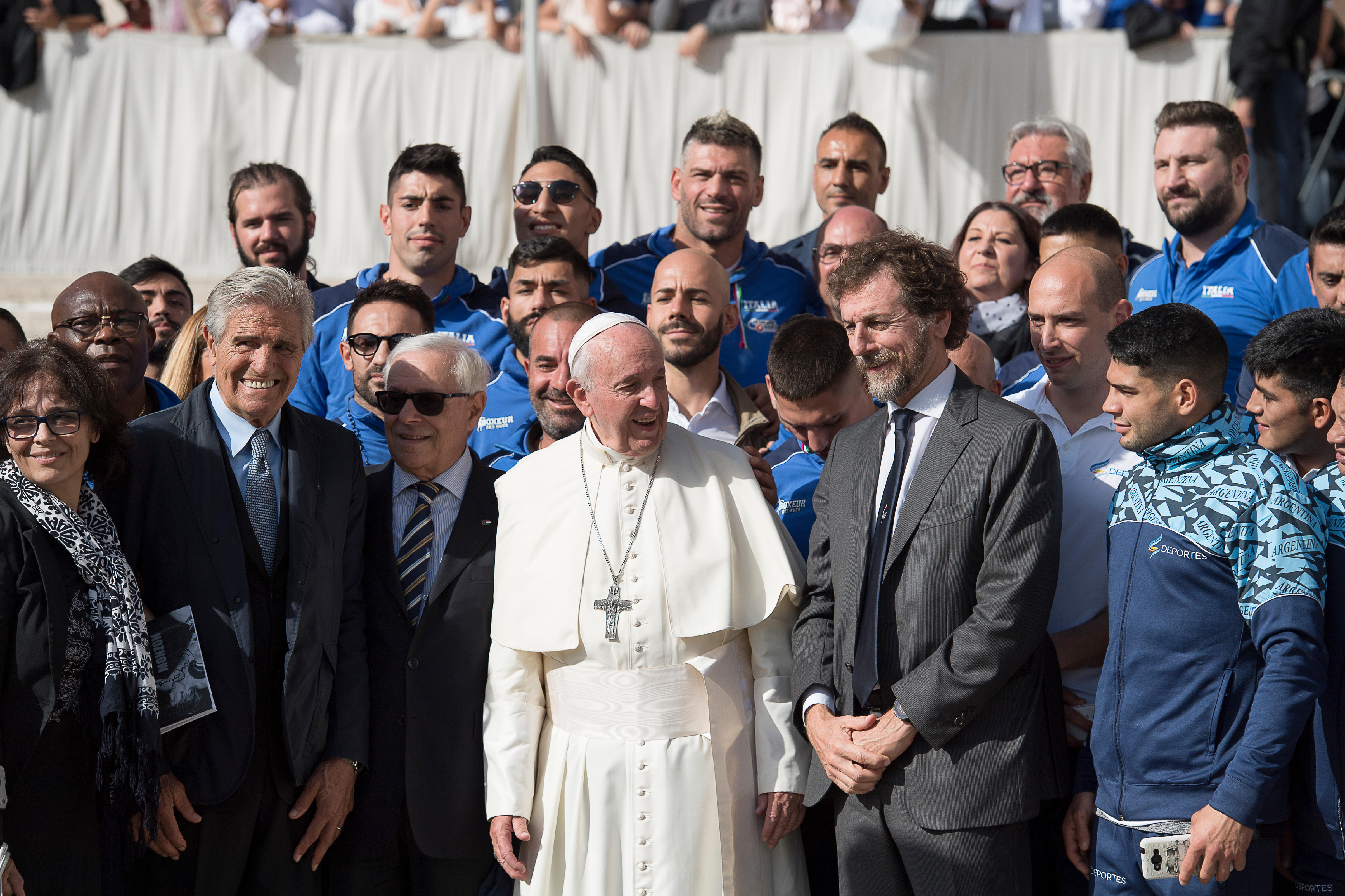 Italia e Argentina da Papa Francesco con Scholas  Occurrentes per un confronto di Pugilato Olimpico ed Etica