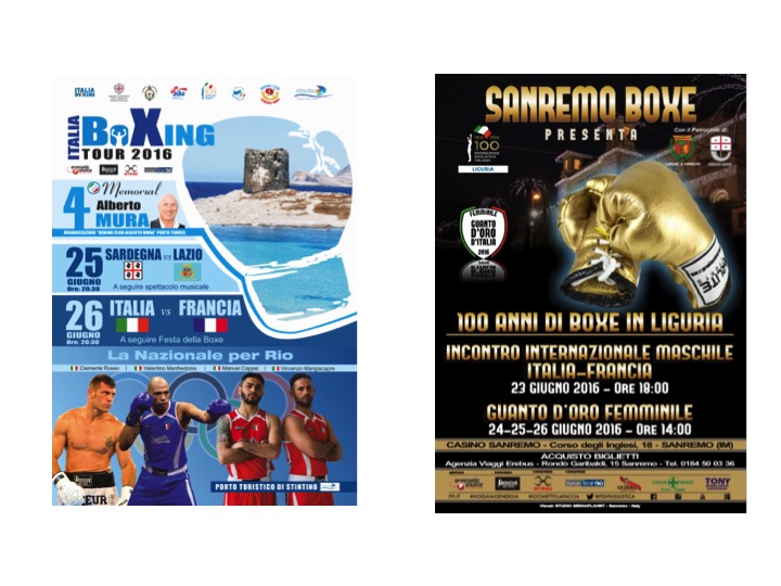 Quattro giorni di grande boxe: Dual Match Italia vs Francia a Sanremo (23/06) e Stintino (26/06) Torneo Guanto d'Oro d'Italia Femminile "Ennio Barigelli" a Sanremo (24-26/06) #ItaBoxing #NoiSiamoEnergia #WeWantRoma