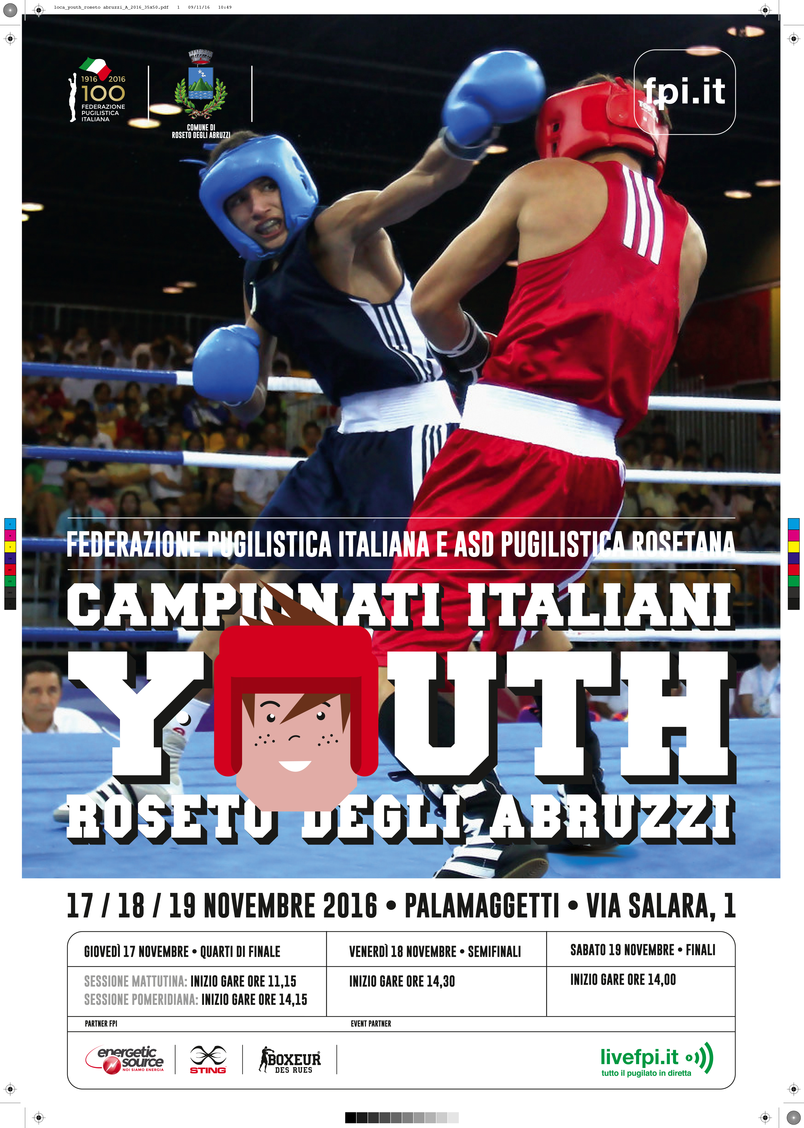 2 Giorni al Via dei Campionati Italiani Youth 2016 Roseto Degli Abruzzi - Info e cartella Stampa #Youth2016