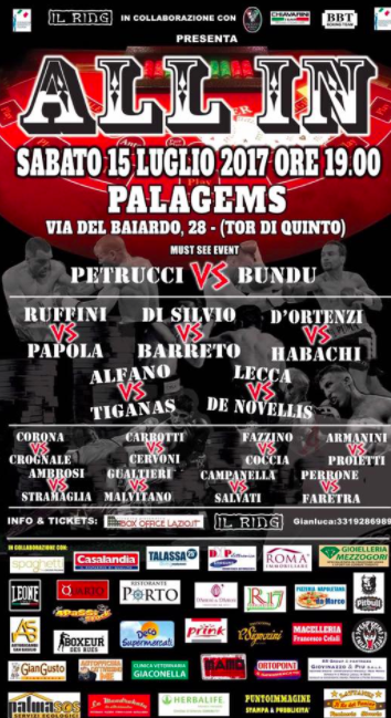 Risultati Riunione Pro All In del PalaGems di Roma #ProBoxing