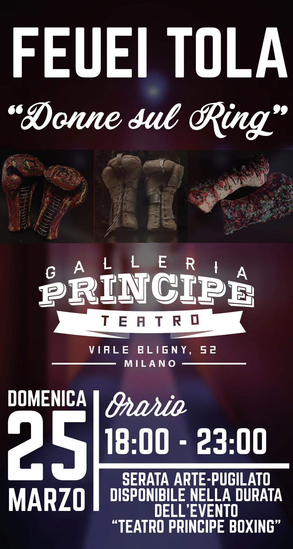 Domenica 25 Marzo, il teatro Principe ospita la mostra di Feuei Tola