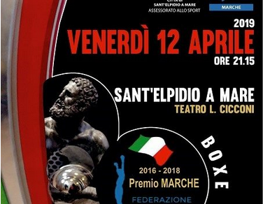 12 aprile a Sant’Elpidio “Premio Marche” per la boxe